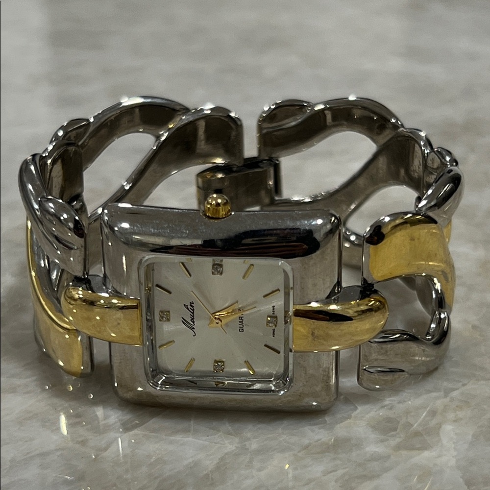 Moulin women's two-tone metal bracelet watch